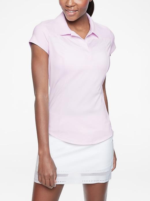 Athleta Womens On Par Polo Simply Lilac Size Xs