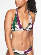 Athleta Womens Tropical Geo Plunge Bikini Top Modern Geo Size Xxs