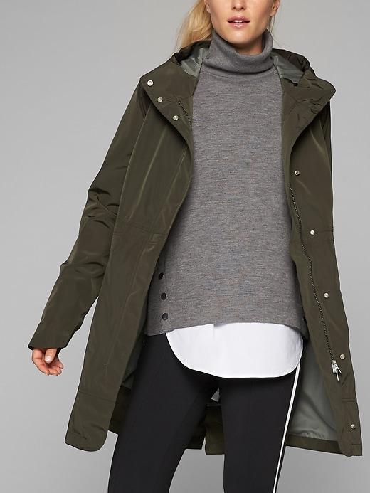 Athleta Womens Elemental Rain Jacket Peat Size Xxs