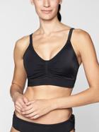 Athleta Womens Stitched Band Bikini Top Black Size 32d/dd