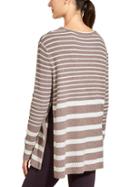 Athleta Womens Stripe Kennewick Sweater Size L - Walnut