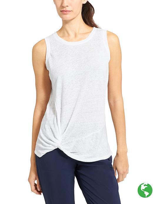 Athleta Womens Knot Zephyr Tank Size L - Bright White