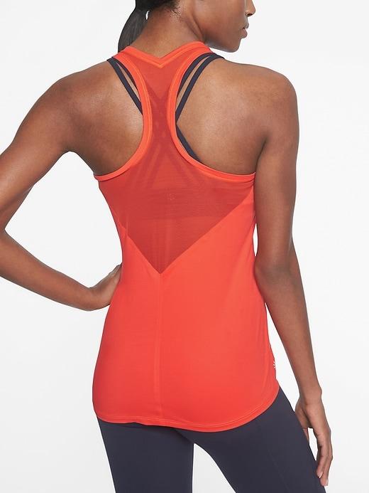 Athleta Womens Mesh Chi Tank On Fire Size Xs