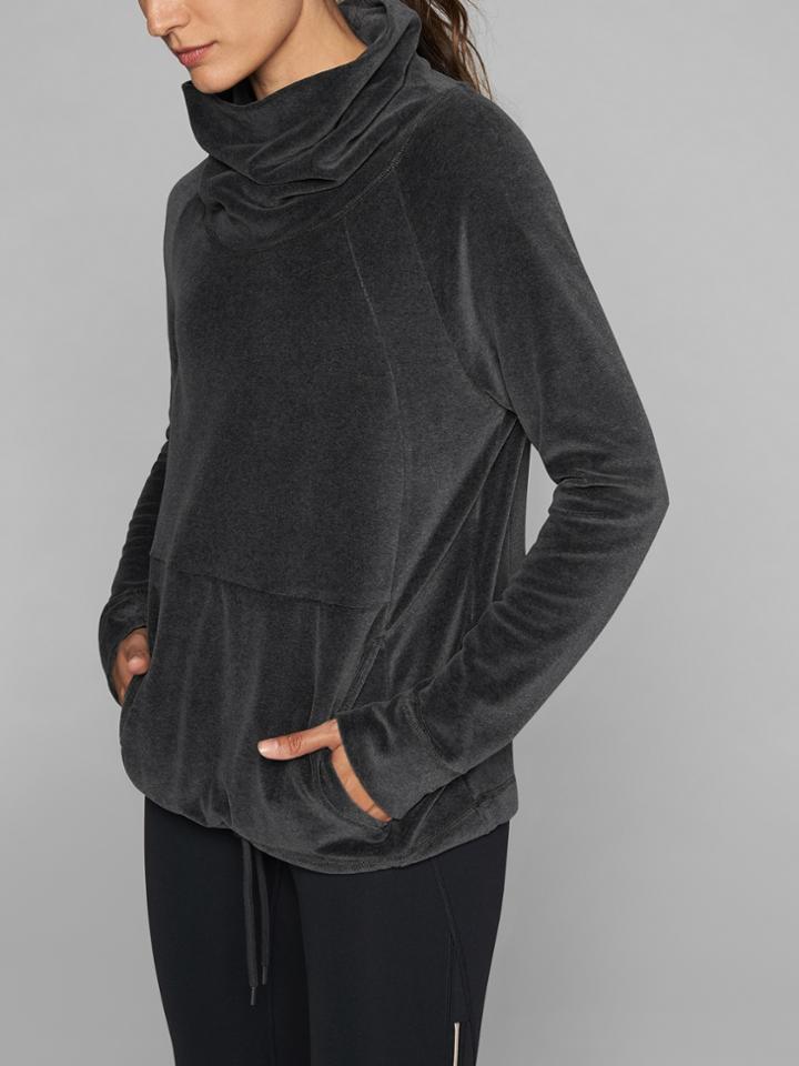 Velour Turtleneck Sweatshirt