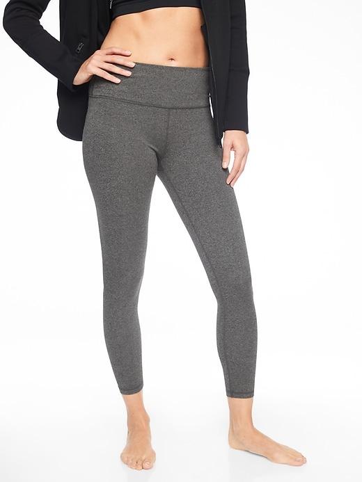 Athleta Womens Elation 7/8 Tight Black Heather Size S