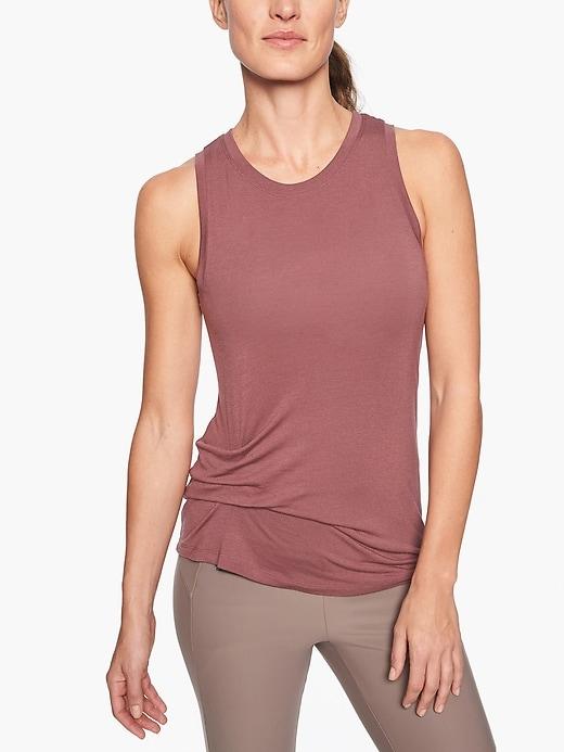 Athleta Womens Threadlight Twist Tank Crushed Berry Size S
