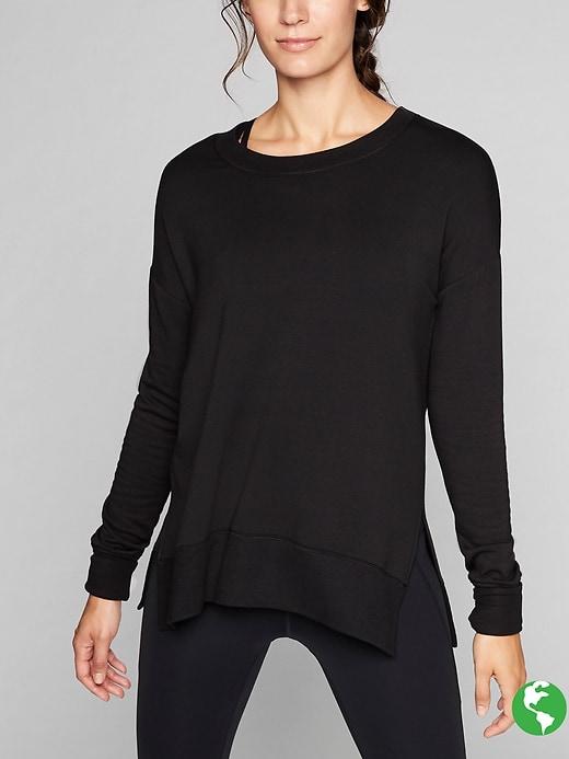 Athleta Womens Coaster Luxe Sweatshirt Size M - Black