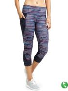 Athleta Womens Jigsaw Print Relay 2.0 Capri Navy Size Xl