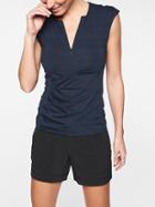 Athleta Womens Pacifica Wrap Front Tank Navy Size M