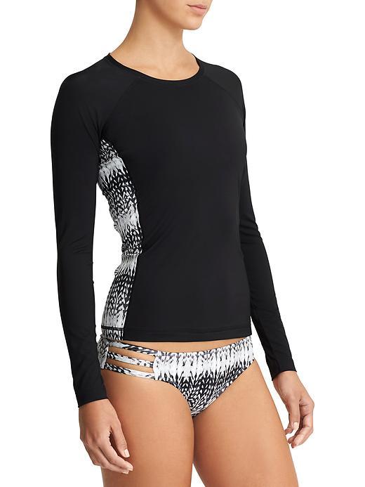 Athleta Womens Kamala Sunstone Rashguard Size L - Black