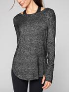 Athleta Womens Luxe Pose Top Size L Petite - Charcoal Heather