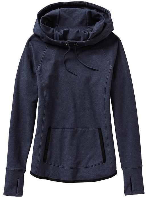 Athleta Womens Sentry Hoodie Sweatshirt Size L - Dress Blue Heather