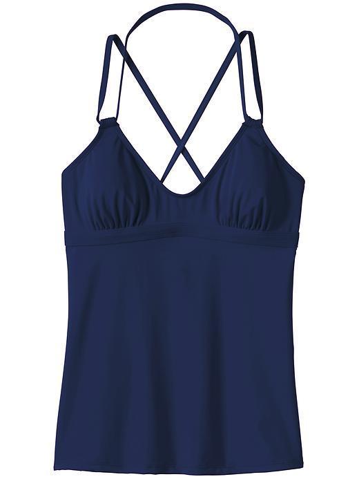 Athleta Womens Scoop Tankini Size L Tall - Dress Blue