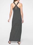 Athleta Womens Stripe Getaway Dress Black/ White Stripe Size Xl