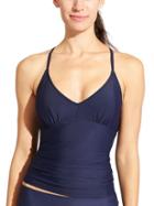 Athleta Womens Cross Back Tankini Size 32b/c - Dress Blue