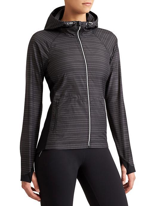 Athleta Womens Accelerate Reflective Jacket Size L - Black