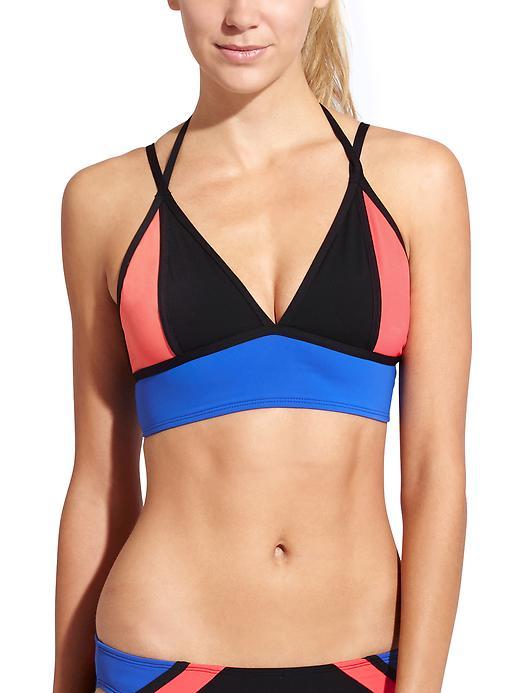Athleta Womens Colorblock Midi Bikini Size Xs - Black
