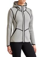 Athleta Womens Reversible Incline Jacket Size M - Bright White/grey Heather
