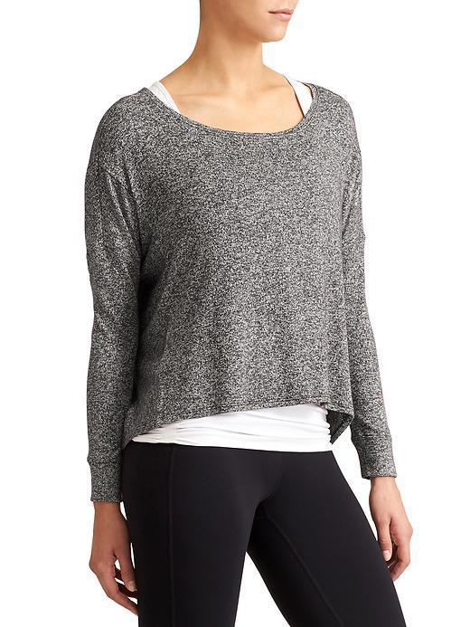 Athleta Womens Pose Boxy Top Size 1x Plus - Dark Jasper Green Marl