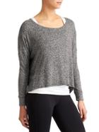 Athleta Womens Pose Boxy Top Size 1x Plus - Dark Jasper Green Marl