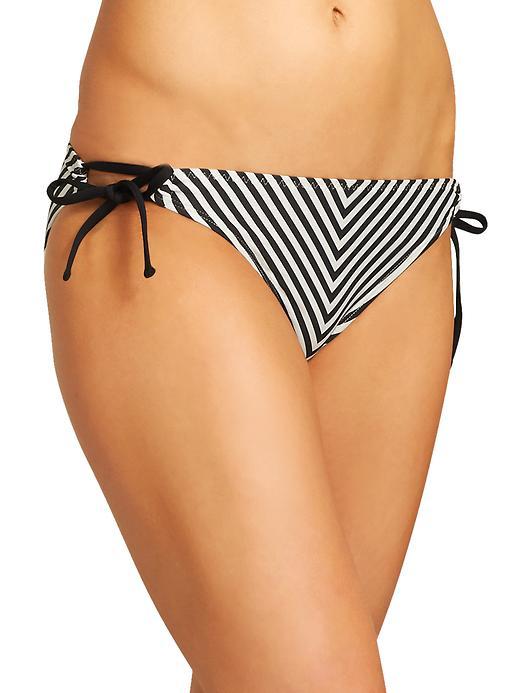 Athleta Womens Stripe Notsostring Bottom Size M - Black Stripe