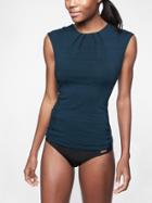 Athleta Womens Stinson Back Zip Tank Constellation Blue Size 2x