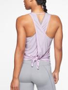 Athleta Womens Essence Texture Tie Back Tank Gauzy Lilac Size S