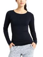 Athleta Womens Sweat Life Top Size L - Black
