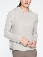 Athleta Womens Rest Day Hoodie Sweater Dove Grey Heather Size L