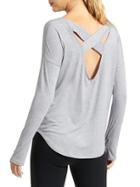 Athleta Womens Yogini Top Size L - Light Grey Heather