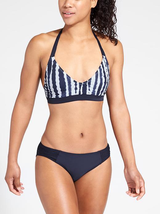 Athleta Womens Wave Break Halter Bikini Size 32d/dd - Dress Blue