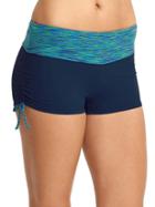 Athleta Womens Paddleout Space Dye Scrunch Short Size L - Dress Blue Space Dye