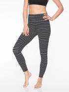 Athleta Womens Elation Virasana Stripe 7/8 Tight Black Size Xxs