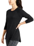 Athleta Womens Studio Side Slit Cya Sweatshirt Black Size Xs