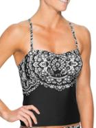 Athleta Womens Martina Bandeau Tankini Size 38b/c - Black