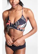 Athleta Womens Hana Reversible Wrap Bikini Black Size Xl