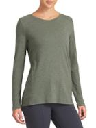 Athleta Womens Transcend Top Size L Tall - Jasper Green Heather