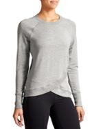 Athleta Womens Criss Cross Sweatshirt Size 1x Plus - Medium Grey Heather