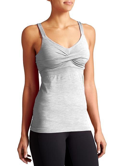 Athleta Womens Intertwine Tank 2 Silver Shimmer Heather Size Xl