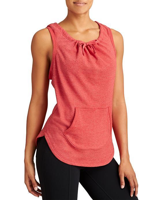Athleta Womens Hoodie Kanga Tank Size L - Saffron Red