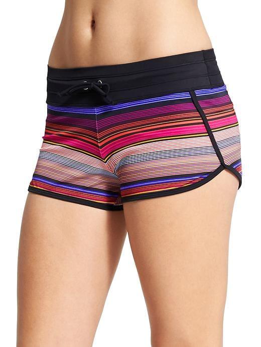 Athleta Womens Capri Stripe Kata Short Size L - Multi Print
