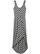 Athleta Womens Cross-shore Maxi Dress Size L - Black/ Grey Heather