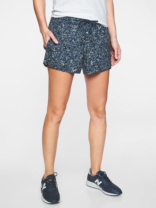 Athleta Womens Printed Baja Short Summer Sandstone Navy Size 8