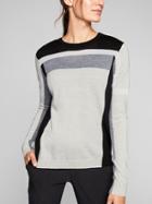Athleta Womens Merino Strobe Sweater Size L - Black Combo