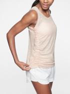 Athleta Womens Linen Ruched Tank Ballerina Gown Size L