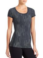 Athleta Womens Ikat Pure Tee Size L - Navy