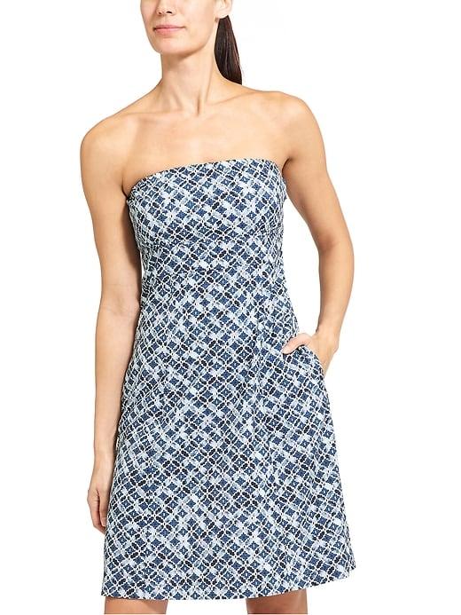 Athleta Womens Strapless Anywhere Dress Geo Size Xs