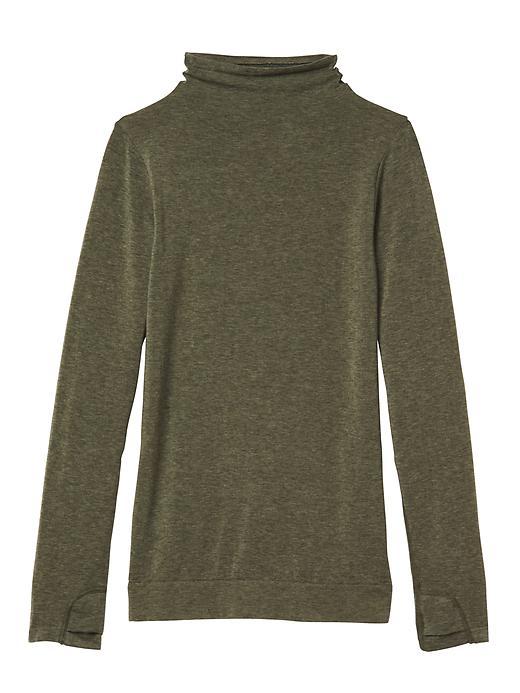 Athleta Womens Remarkawool Turtleneck Size L - Jasper Green