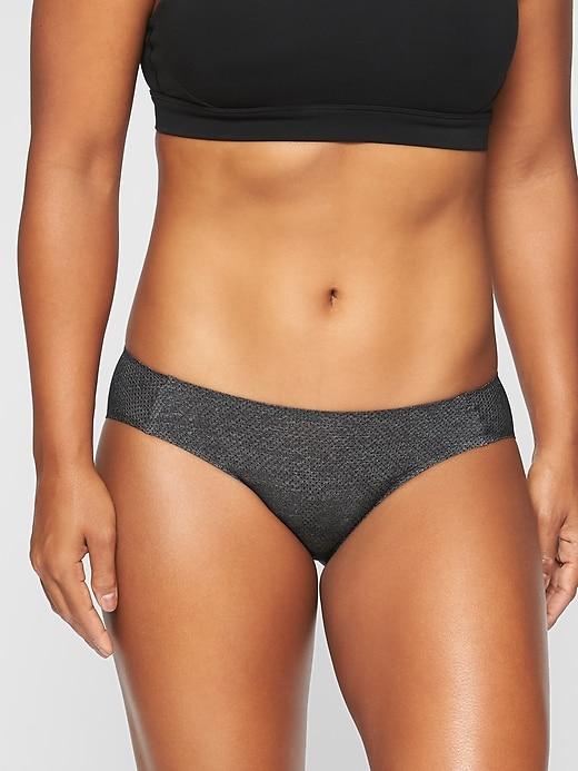 Athleta Womens Performa Heathered Bikini Charcoal Grey Size Xl