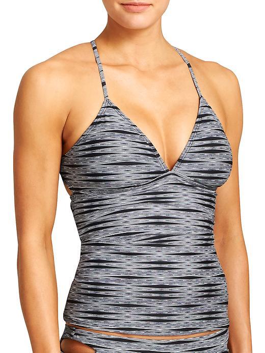 Athleta Womens Ariel Cut Out Tankini Size L Tall - Black